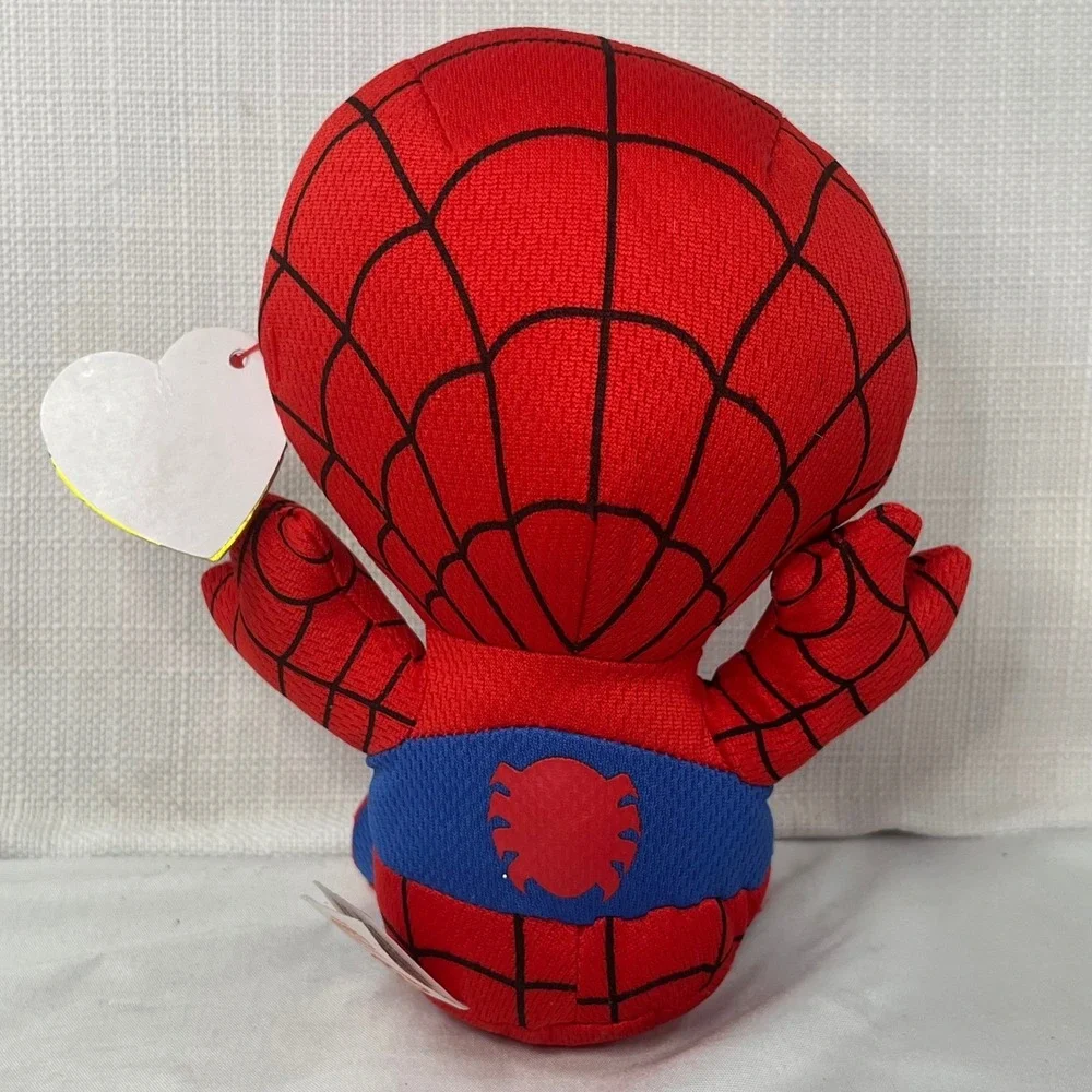 Ty Beanie Babies Marvel Spider-Man Plush Red Blue Glitter Eyes 2023 6 inch NWT